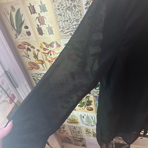 Only brand. Size 38. Sheer sleeve black blouse. Great condition - Picture 2 of 5
